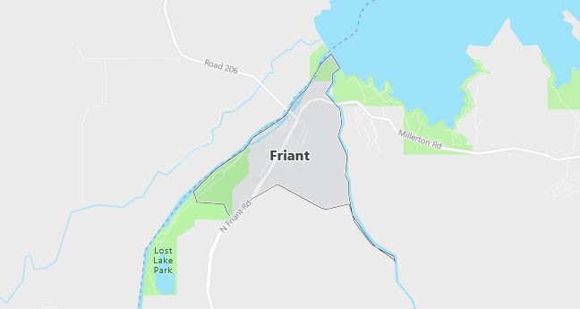 Map of Friant, CA