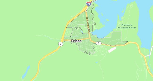 Map of Frisco, CO