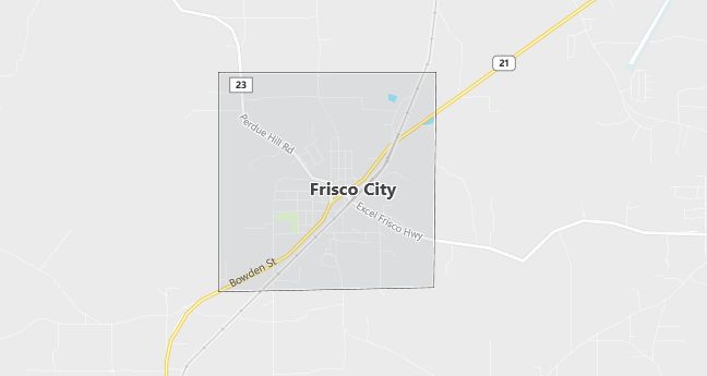 Map of Frisco City, AL