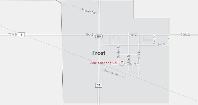 Map of Frost, MN