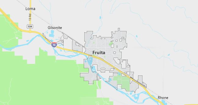 Map of Fruita, CO