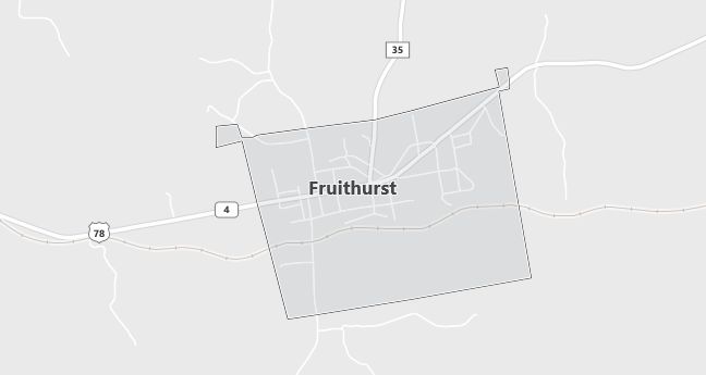 Map of Fruithurst, AL