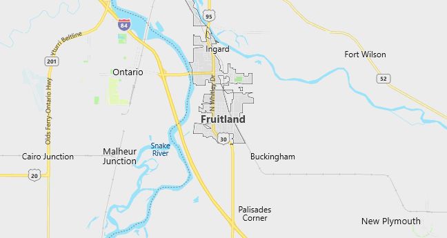 Map of Fruitland, ID