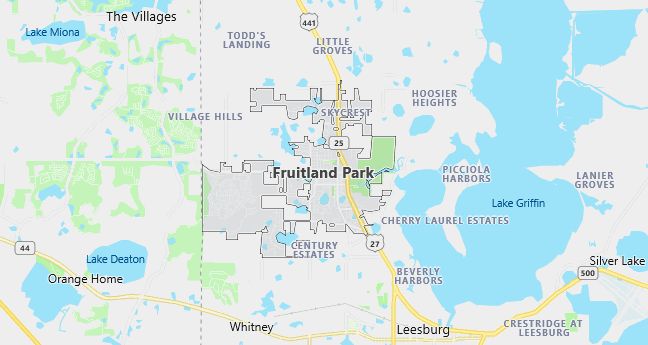 Map of Fruitland Park, FL