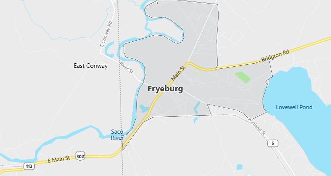 Map of Fryeburg, ME