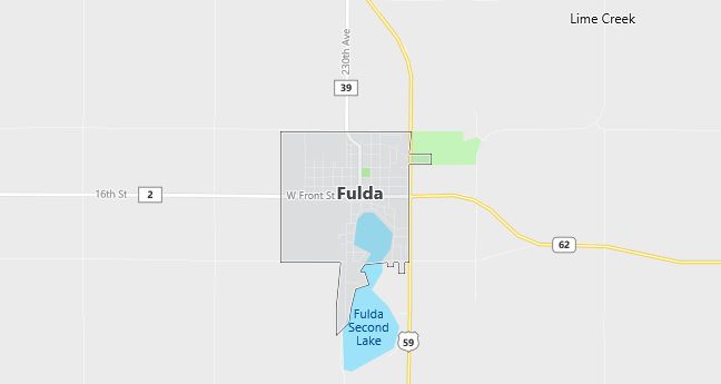 Map of Fulda, MN