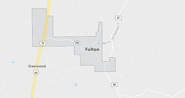 Map of Fulton, AL