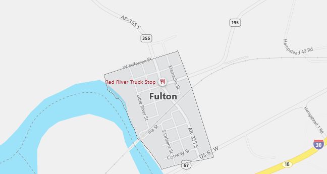 Map of Fulton, AR