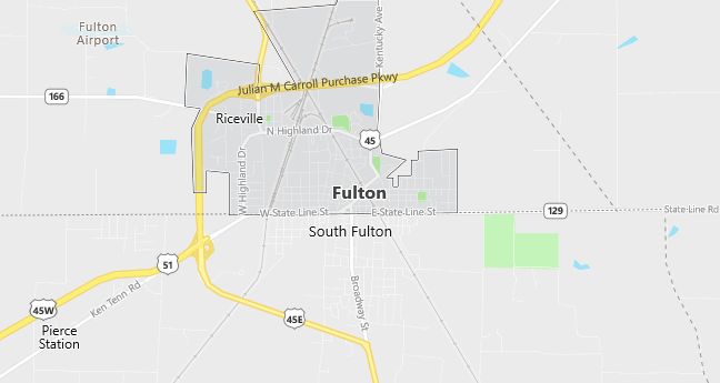 Map of Fulton, KY