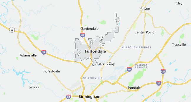 Map of Fultondale, AL