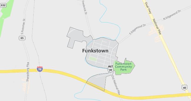 Map of Funkstown, MD