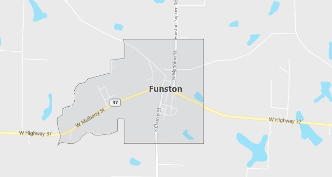 Map of Funston, GA