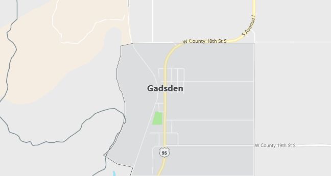 Map of Gadsden, AZ