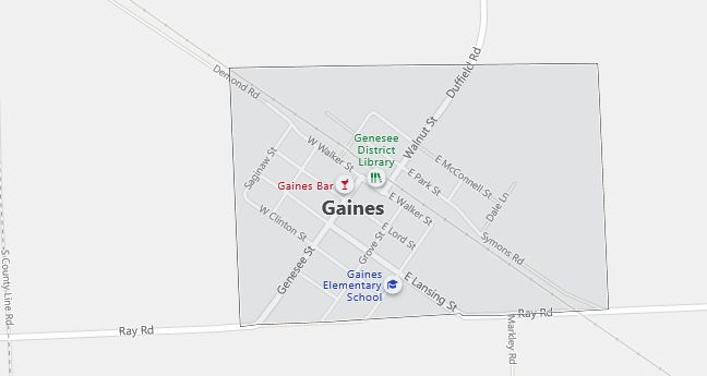 Map of Gaines, MI