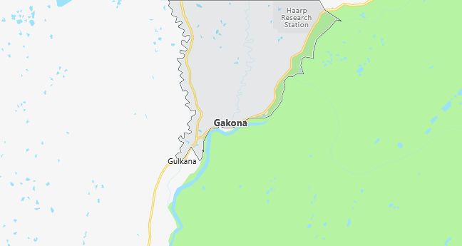 Map of Gakona, AK