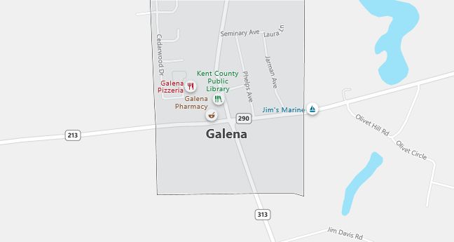 Map of Galena, MD