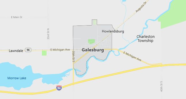 Map of Galesburg, MI