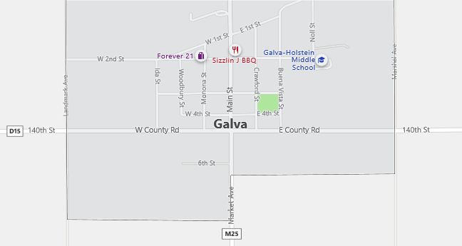 Map of Galva, IA