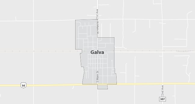 Map of Galva, KS