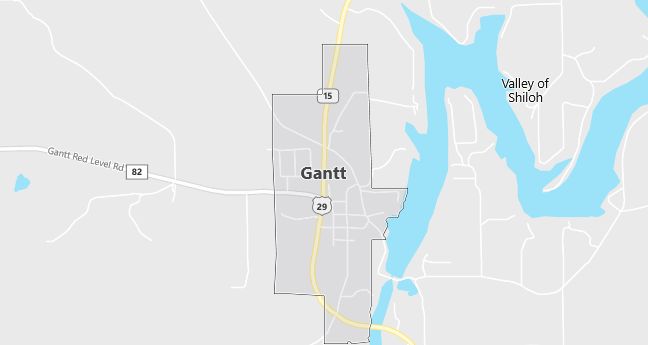 Map of Gantt, AL