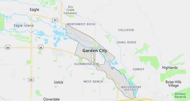 Map of Garden City, ID