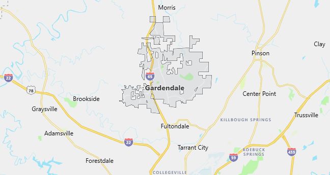 Map of Gardendale, AL