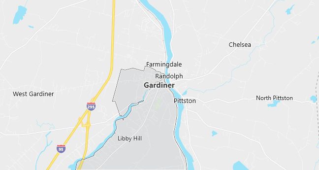 Map of Gardiner, ME