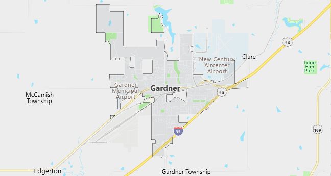 Map of Gardner, KS