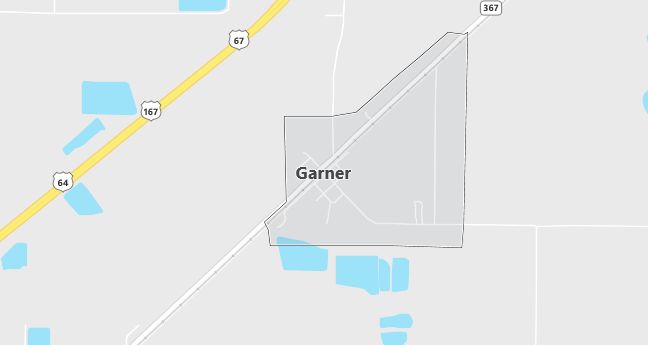 Map of Garner, AR