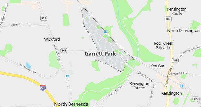 Map of Garrett Park, MD