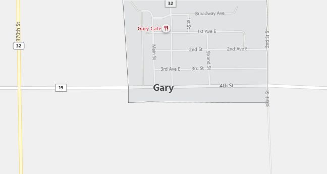 Map of Gary, MN