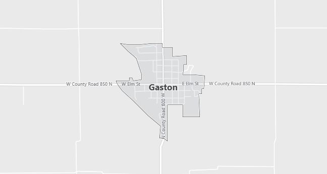 Map of Gaston, IN