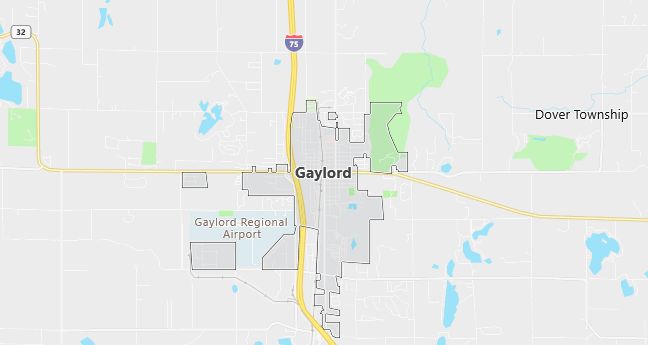 Map of Gaylord, MI