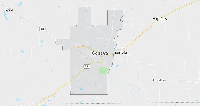 Map of Geneva, AL