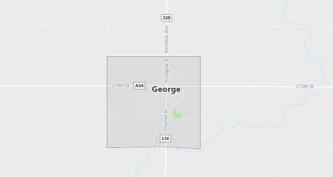 Map of George, IA