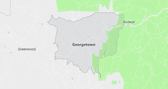 Map of Georgetown, CA