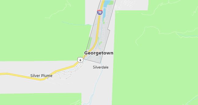 Map of Georgetown, CO