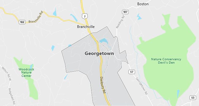 Map of Georgetown, CT