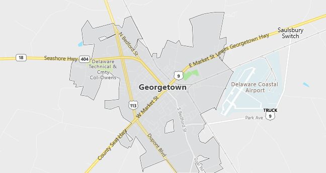 Map of Georgetown, DE