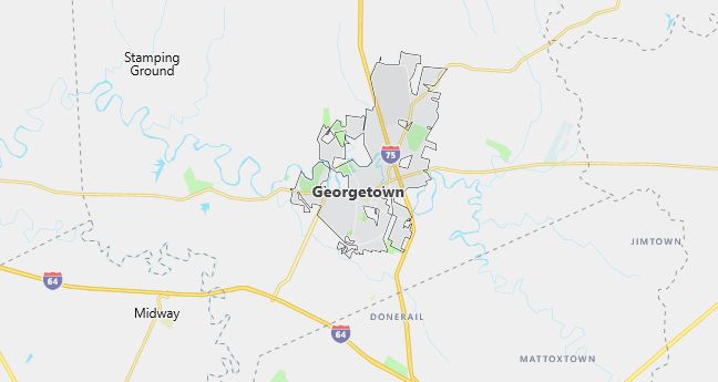 Map of Georgetown, KY