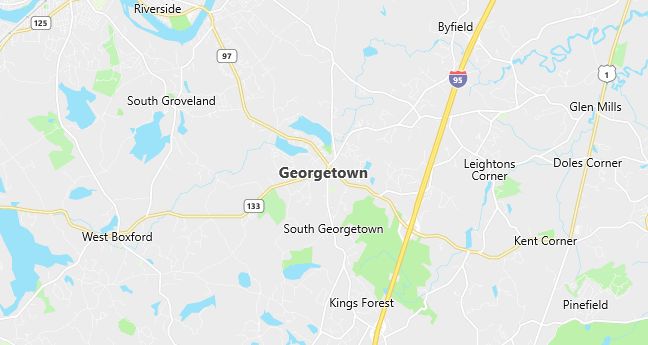 Map of Georgetown, MA