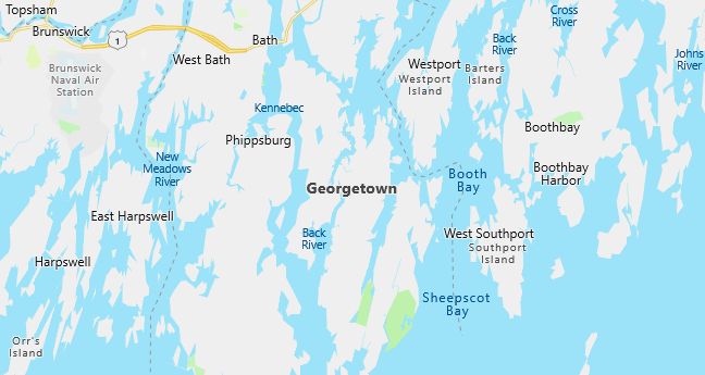 Map of Georgetown, ME