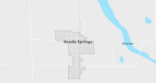 Map of Geuda Springs, KS