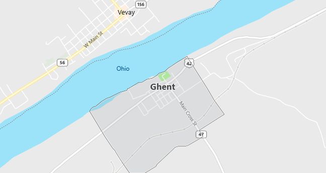 Map of Ghent, KY