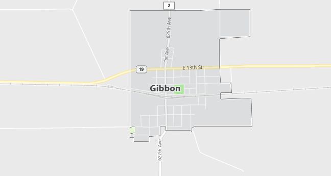 Map of Gibbon, MN