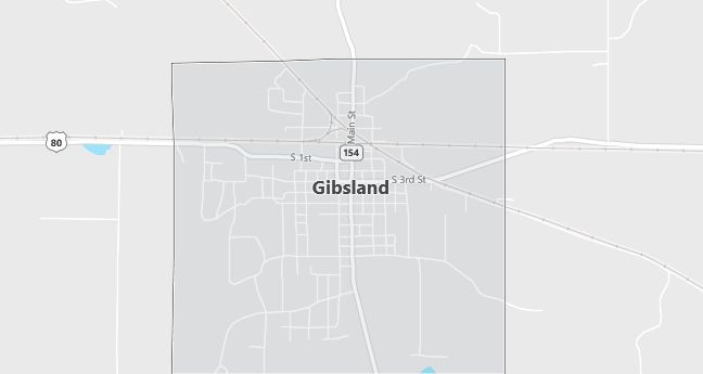 Map of Gibsland, LA