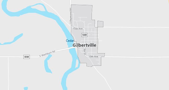 Map of Gilbertville, IA