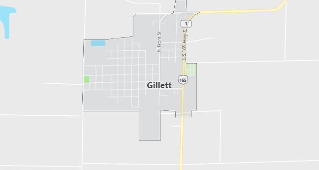 Map of Gillett, AR