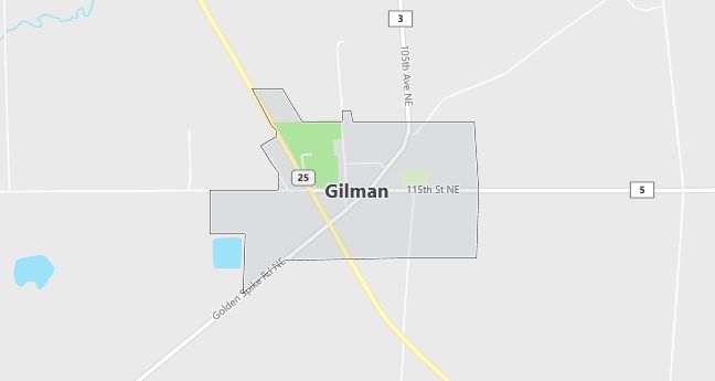 Map of Gilman, MN