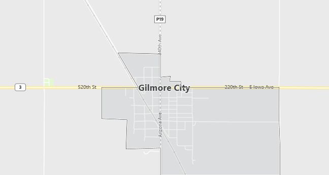 Map of Gilmore City, IA